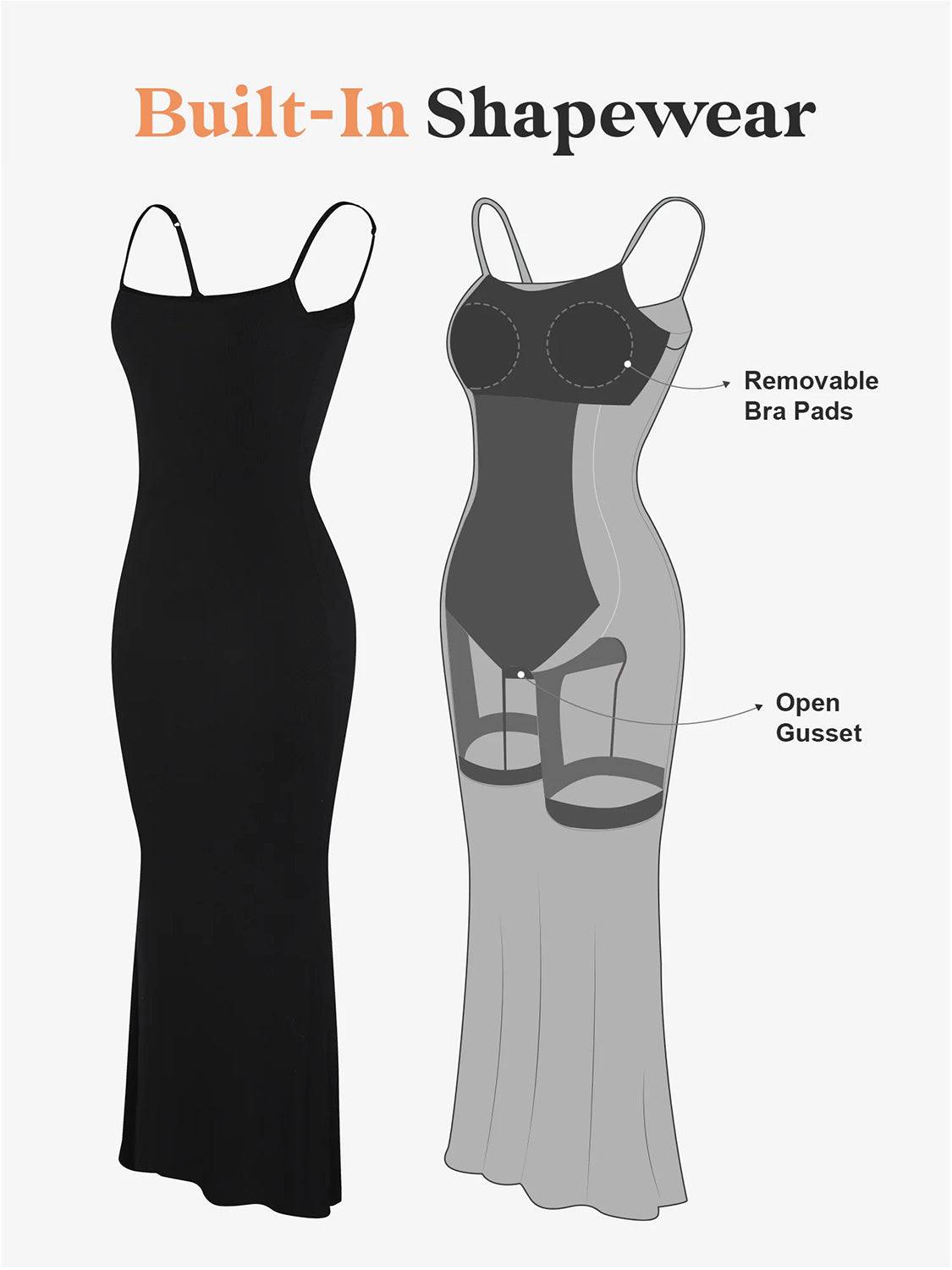 Shapewear Sleeveless Maxi Dress