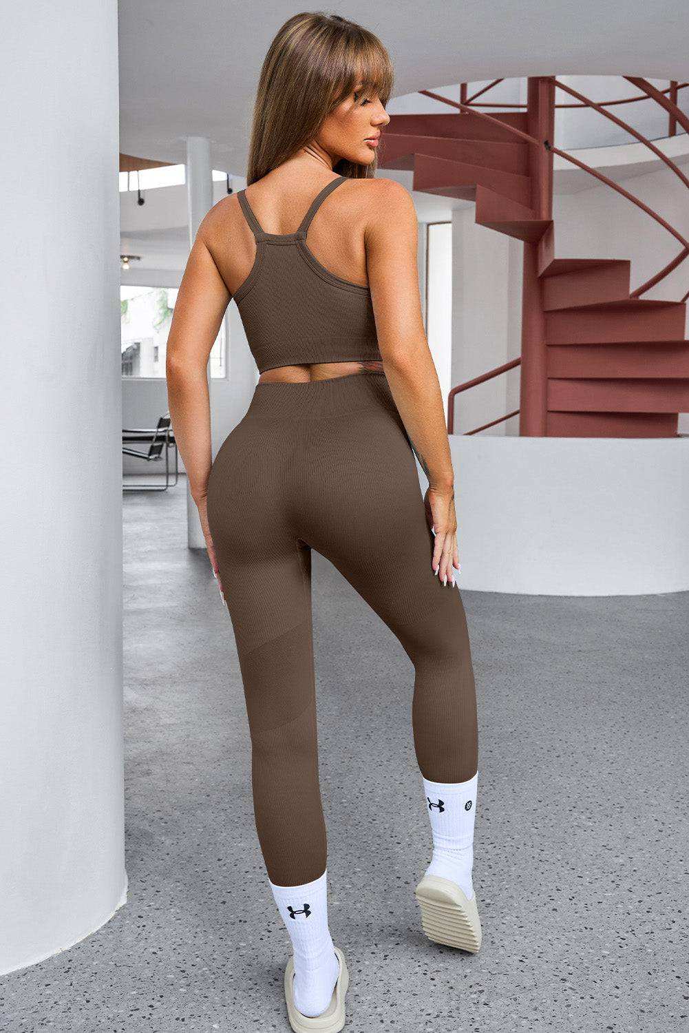 Tank Cropped Active Top - Stylish & Stretchy 3-Piece Set